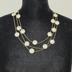WOMEN'S Charter Club Gold-Tone Imitation Pearl Necklace 24"